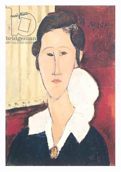 Постер Portrait of Madame Hanka Zborowska, 1917 с типом исполнения На холсте в раме в багетной раме 221-03