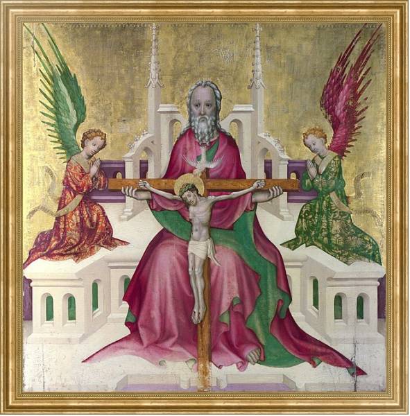 Постер Троица с распятым Христом с типом исполнения На холсте в раме в багетной раме NA033.1.051