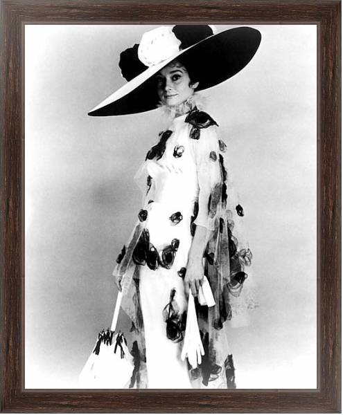 Постер Хепберн Одри 149 с типом исполнения На холсте в раме в багетной раме 221-02
