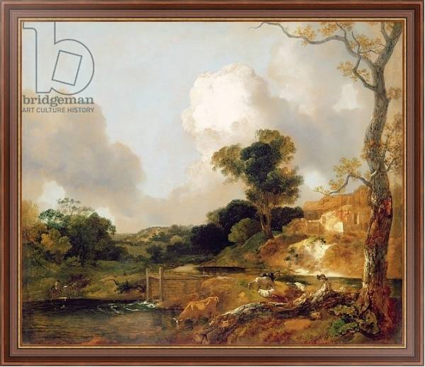 Постер Landscape with Stream and Weir с типом исполнения На холсте в раме в багетной раме 35-M719P-83