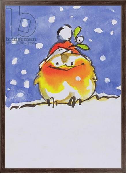 Постер Christmas Robin с типом исполнения На холсте в раме в багетной раме 221-02