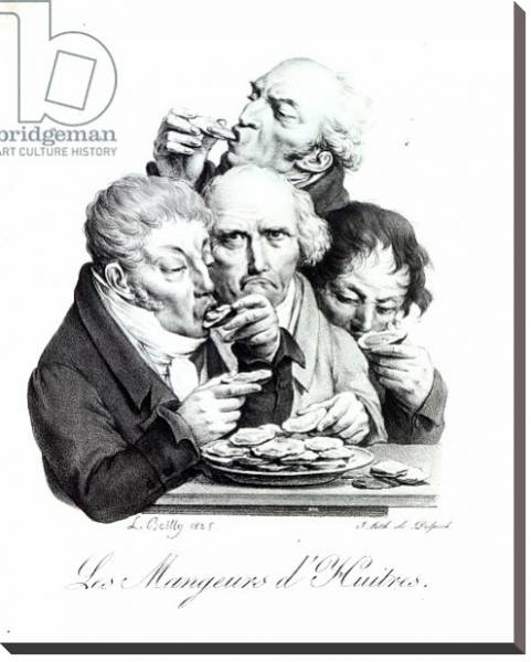 Постер Les Mangeurs d'Huitres, 1825 с типом исполнения На холсте без рамы