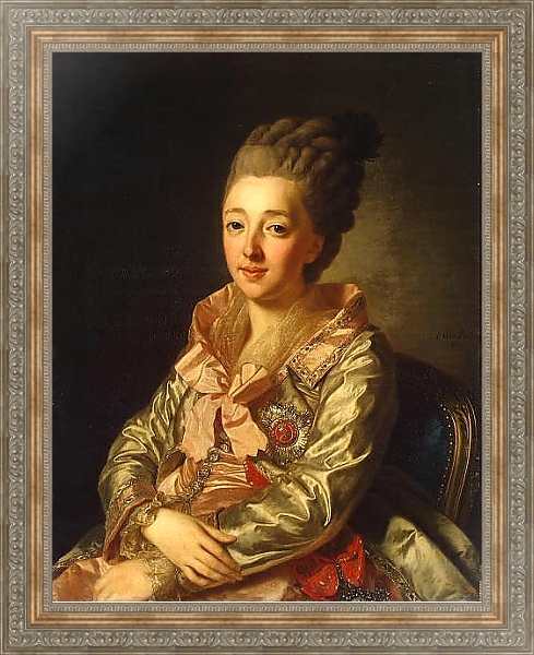 Постер Портрет великой княгини Натальи Алексеевны 2 с типом исполнения На холсте в раме в багетной раме 484.M48.310