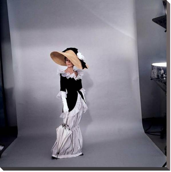 Постер Хепберн Одри 167 с типом исполнения На холсте без рамы