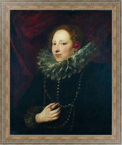 Постер Портрет женщины 10 с типом исполнения На холсте в раме в багетной раме 484.M48.310