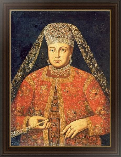 Постер Portrait of Tsarina Marfa Matveyevna с типом исполнения На холсте в раме в багетной раме 1.023.151