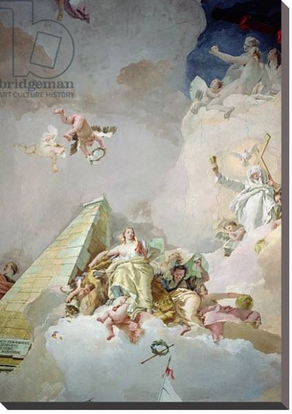 Постер The Glory of Spain, from the ceiling of the Throne Room, 1762-66 с типом исполнения На холсте без рамы