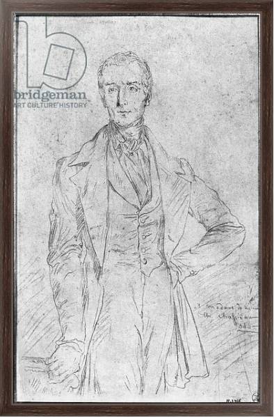 Постер Portrait of Alphonse de Lamartine, 1844 2 с типом исполнения На холсте в раме в багетной раме 221-02
