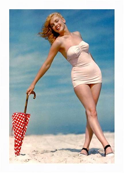 Постер Monroe, Marilyn 37 с типом исполнения На холсте в раме в багетной раме 221-03