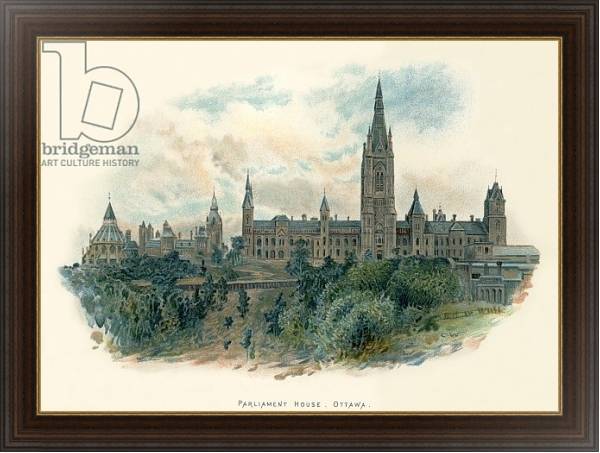 Постер Parliament house, Ottawa с типом исполнения На холсте в раме в багетной раме 1.023.151