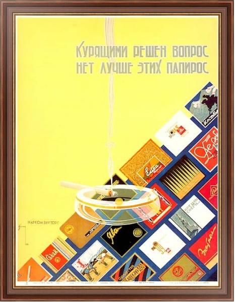 Постер Ретро-Реклама 251 с типом исполнения На холсте в раме в багетной раме 35-M719P-83