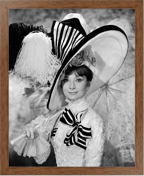 Постер Хепберн Одри 162 с типом исполнения На холсте в раме в багетной раме 1727.4310