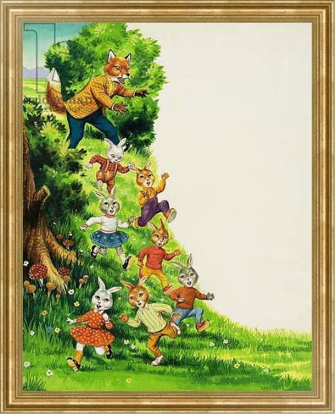 Постер Brer Rabbit 119 с типом исполнения На холсте в раме в багетной раме NA033.1.051