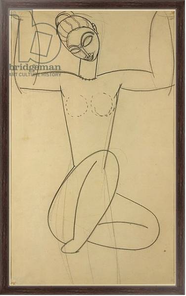 Постер Seated Caryatid, c.1911 с типом исполнения На холсте в раме в багетной раме 221-02