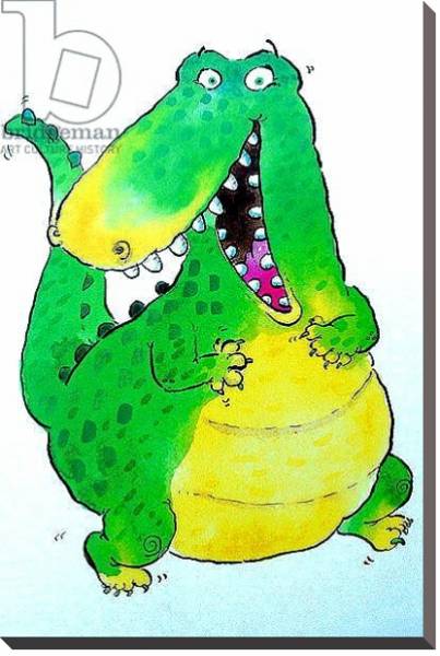 Постер Happy Crocodile с типом исполнения На холсте без рамы