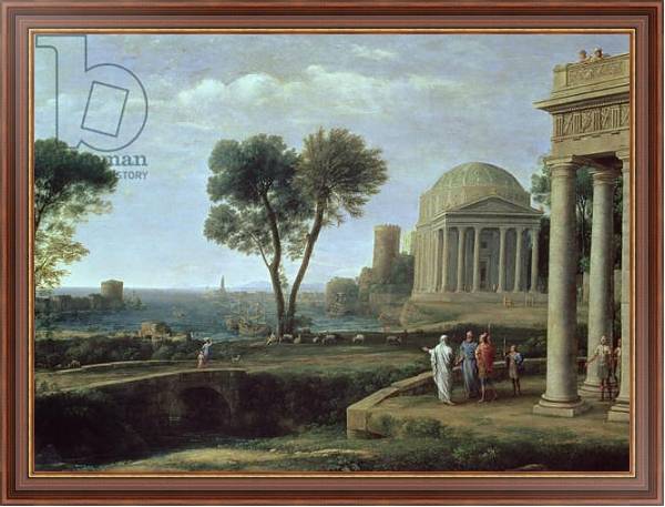 Постер Landscape with Aeneas at Delos, 1672 с типом исполнения На холсте в раме в багетной раме 35-M719P-83