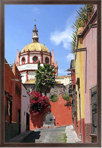 Постер Город Сан-Мигель-де-Альенде. Мексика 2 с типом исполнения На холсте в раме в багетной раме 221-02
