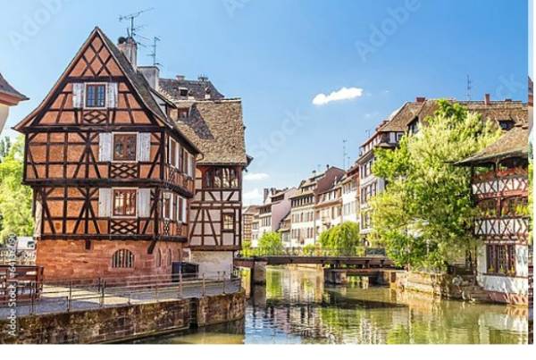 Постер Франция, Страсбург. Улицы города №2 с типом исполнения На холсте без рамы