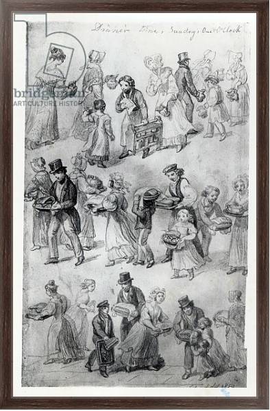 Постер Delivering Dinner, 1841 с типом исполнения На холсте в раме в багетной раме 221-02