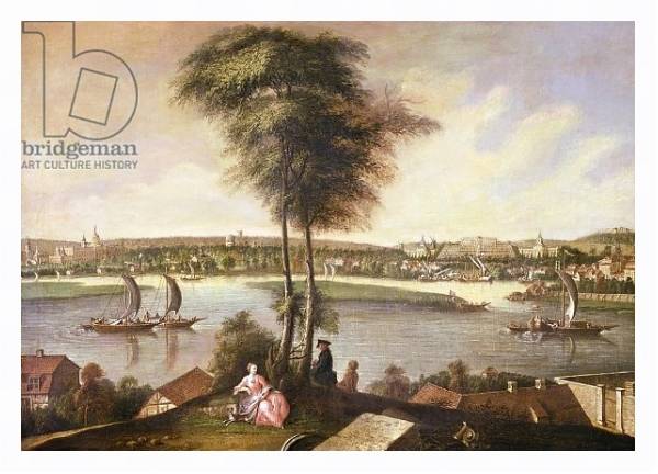 Постер View of the Sanssouci park from Brauhausberg, 1772 с типом исполнения На холсте в раме в багетной раме 221-03