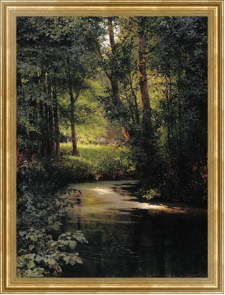 Постер Лесной ручей. Весной. 1890 с типом исполнения На холсте в раме в багетной раме NA033.1.051