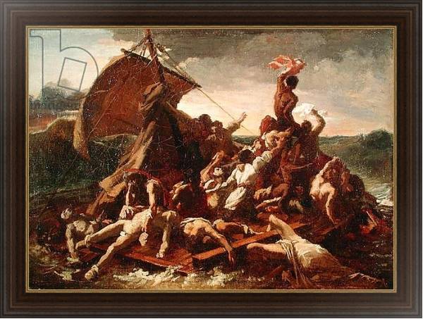 Постер Study for The Raft of the Medusa, 1819 с типом исполнения На холсте в раме в багетной раме 1.023.151