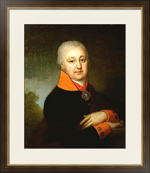 Постер Портрет Н.М.Яковлева. 1802 с типом исполнения Под стеклом в багетной раме 1.023.036