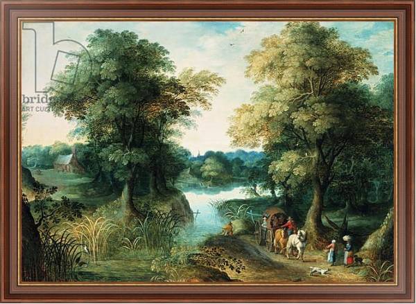 Постер River Landscape с типом исполнения На холсте в раме в багетной раме 35-M719P-83