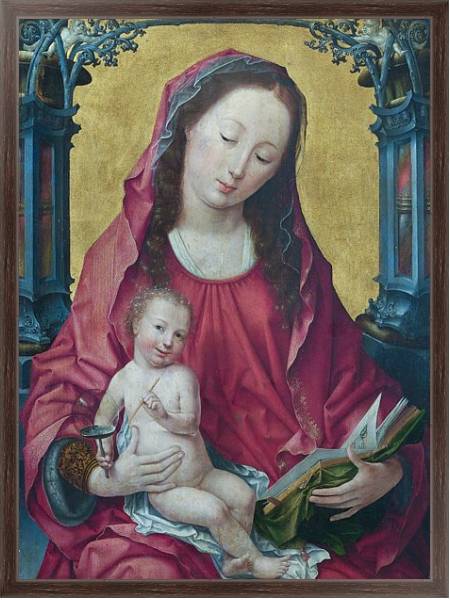 Постер Дева Мария с младенцем 2 с типом исполнения На холсте в раме в багетной раме 221-02