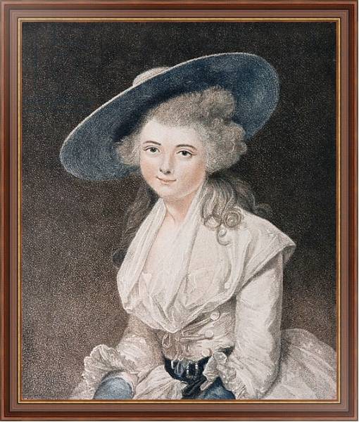 Постер The Honourable Miss Binghamengraved by Francesco Bartolozzi published by E. M. Diemar, 1786 с типом исполнения На холсте в раме в багетной раме 35-M719P-83