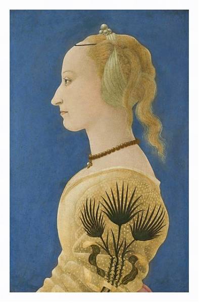 Постер Портрет леди 2 с типом исполнения На холсте в раме в багетной раме 221-03
