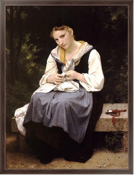 Постер Молодая работница с типом исполнения На холсте в раме в багетной раме 221-02