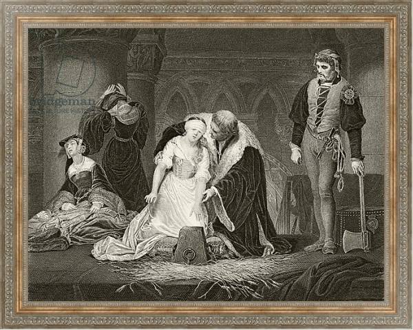 Постер The execution of Lady Jane Grey, 12 February 1554,  published London, c.1890 с типом исполнения На холсте в раме в багетной раме 484.M48.310