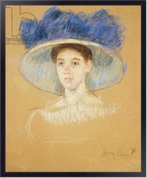 Постер Head of a Woman with a Large Hat, c.1909 с типом исполнения На холсте в раме в багетной раме 221-01