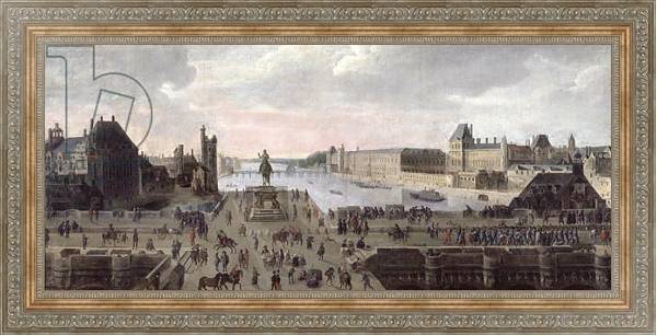 Постер View of the Pont-Neuf and the River Seine looking downstream, c.1633 с типом исполнения На холсте в раме в багетной раме 484.M48.310