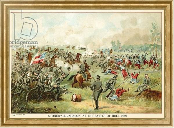 Постер Stonewall Jackson, at the battle of Bull Run с типом исполнения На холсте в раме в багетной раме NA033.1.051