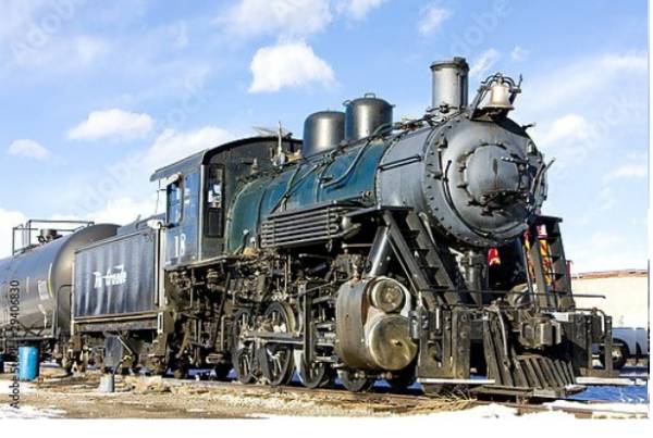 Постер Паровой локомотив, Колорадо, США с типом исполнения На холсте без рамы