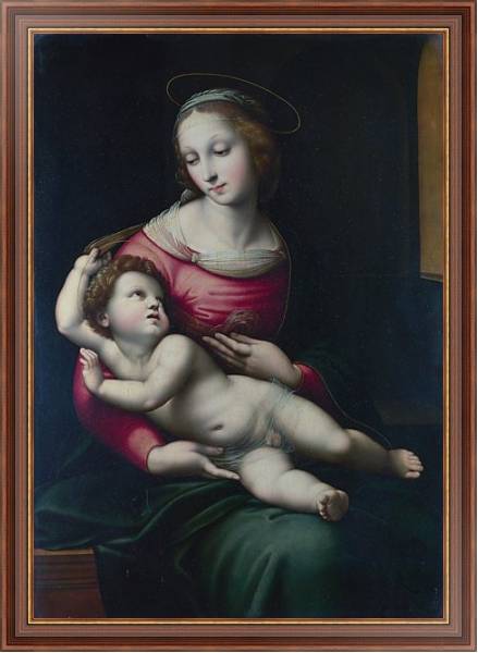 Постер Мадонна с ребенком с типом исполнения На холсте в раме в багетной раме 35-M719P-83