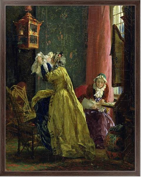Постер In the Boudoir, 1851 с типом исполнения На холсте в раме в багетной раме 221-02