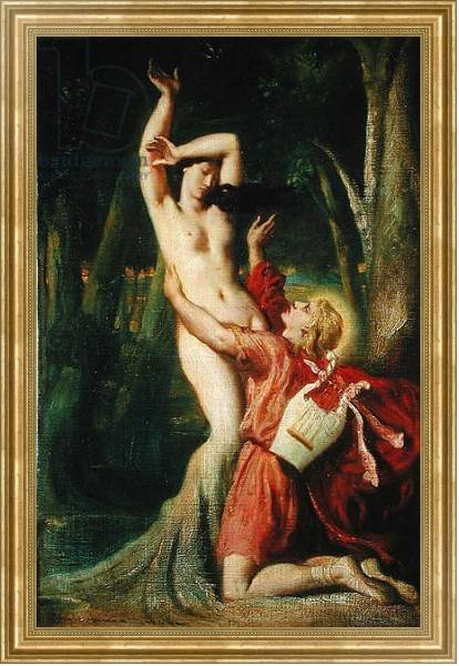 Постер Apollo and Daphne, c.1845 с типом исполнения На холсте в раме в багетной раме NA033.1.051
