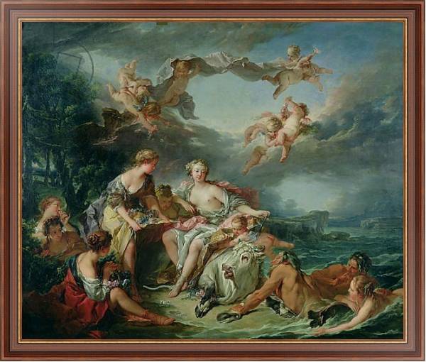 Постер The Rape of Europa, 1747 с типом исполнения На холсте в раме в багетной раме 35-M719P-83
