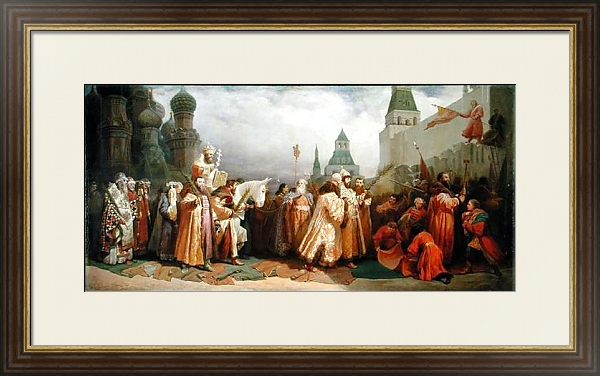 Постер Palm Sunday Procession under the Reign of Tsar Alexis Romanov 1868 с типом исполнения Под стеклом в багетной раме 1.023.036