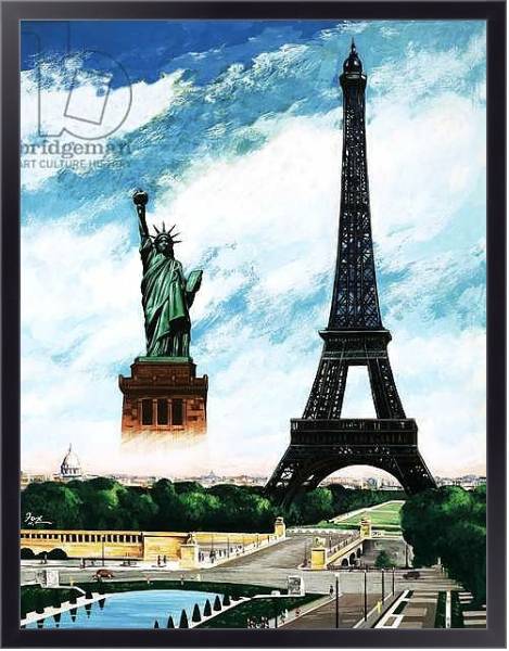 Постер Who built the Eiffel Tower? Alexandre Gustave Eiffel с типом исполнения На холсте в раме в багетной раме 221-01
