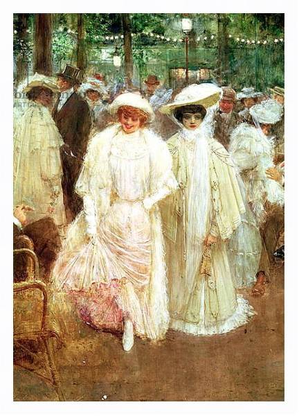 Постер The Gardens of Paris, or The Beauties of the Night, 1905 2 с типом исполнения На холсте в раме в багетной раме 221-03