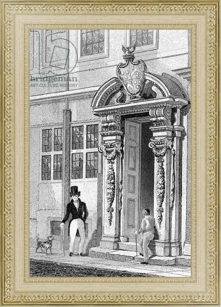 Постер Painter Stainer's Hall, Little Trinity Lane, engraved by J. Tingle с типом исполнения Акварель в раме в багетной раме 484.M48.725