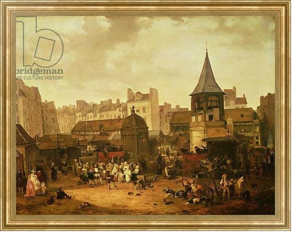 Постер Rejoicing at Les Halles to Celebrate the Birth of Dauphin Louis of France 21st January 1781, 1783 с типом исполнения На холсте в раме в багетной раме NA033.1.051