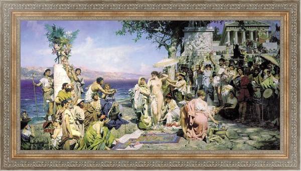 Постер Фрина на празднике Посейдона в Элевзине. 1889 с типом исполнения На холсте в раме в багетной раме 484.M48.310