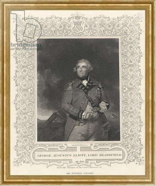 Постер George Augustus Eliott, 1st Baron Heathfield с типом исполнения На холсте в раме в багетной раме NA033.1.051
