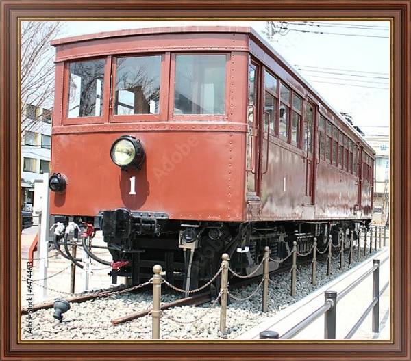 Постер Вагон ретро-поезда с типом исполнения На холсте в раме в багетной раме 35-M719P-83