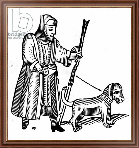 Постер Pilgrim with a dog с типом исполнения На холсте в раме в багетной раме 35-M719P-83